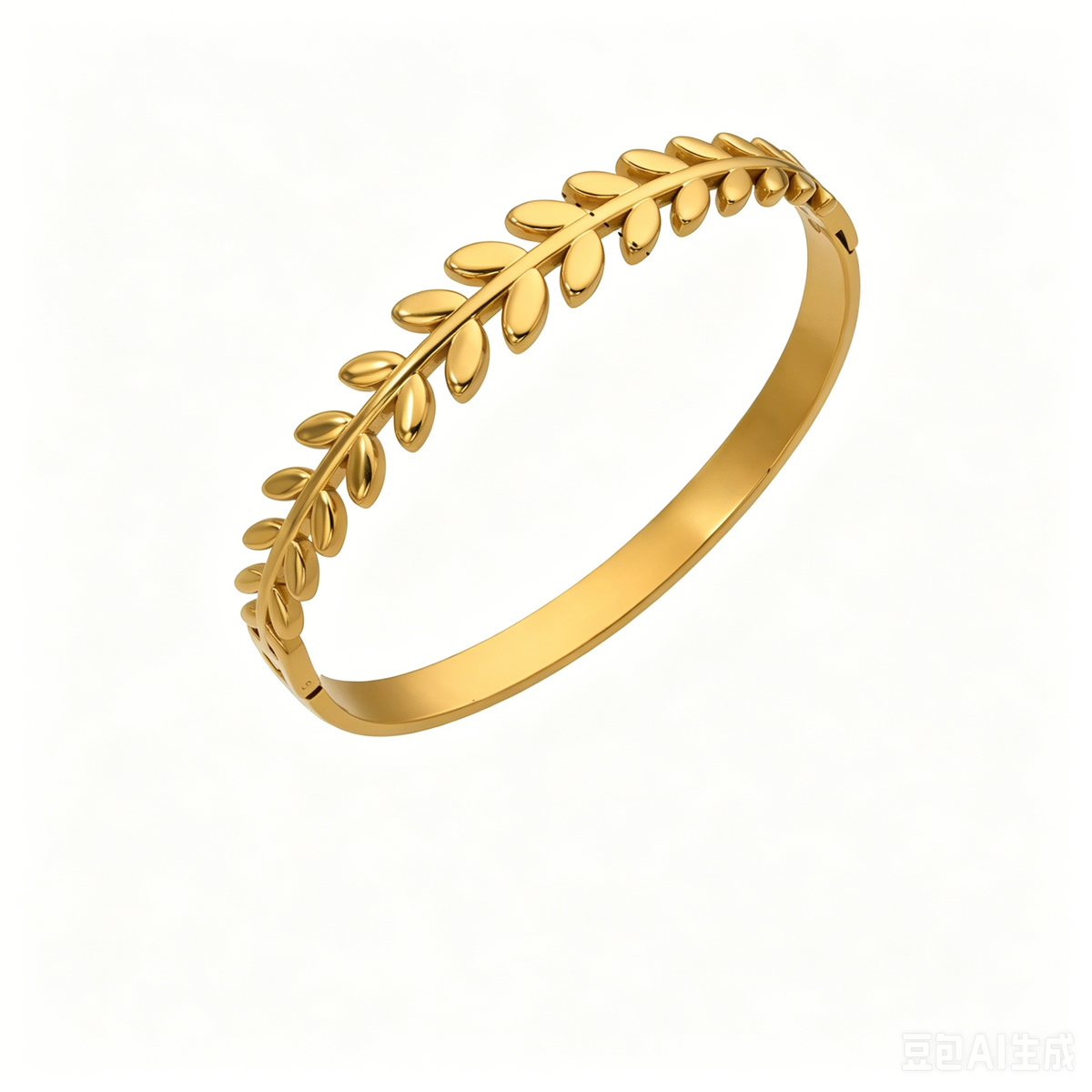 Auric Laurel Leaf Cuff Bracelet