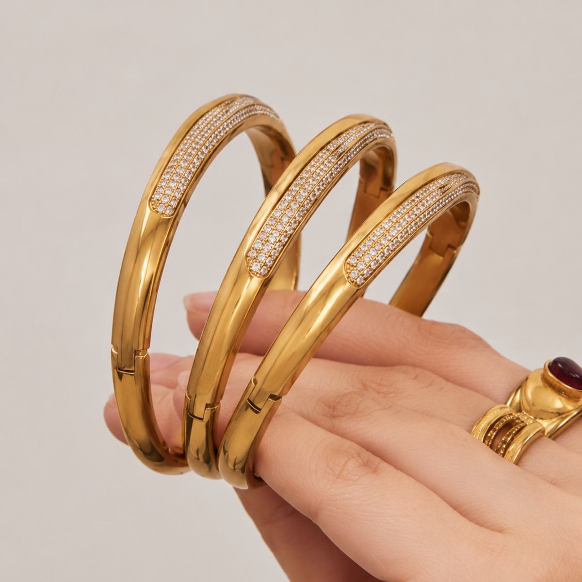 Radiant Crystal Line Bangle