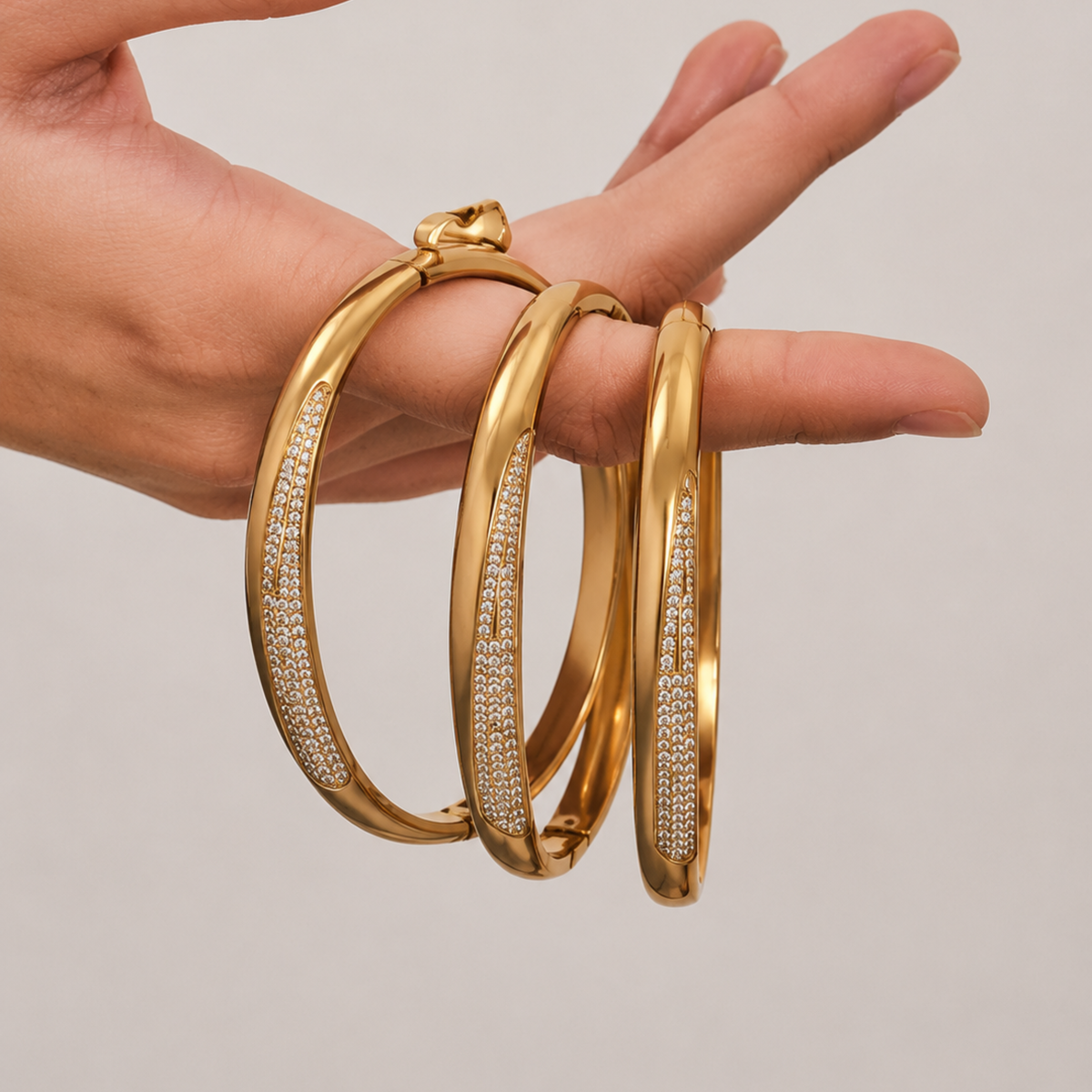 Radiant Crystal Line Bangle