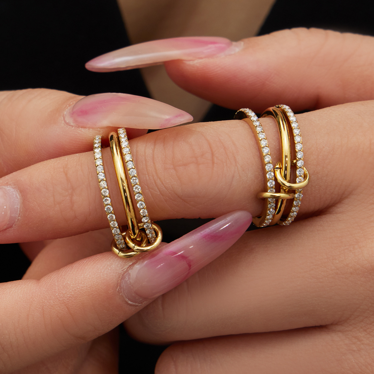 Infinity Crystal Wrap Ring