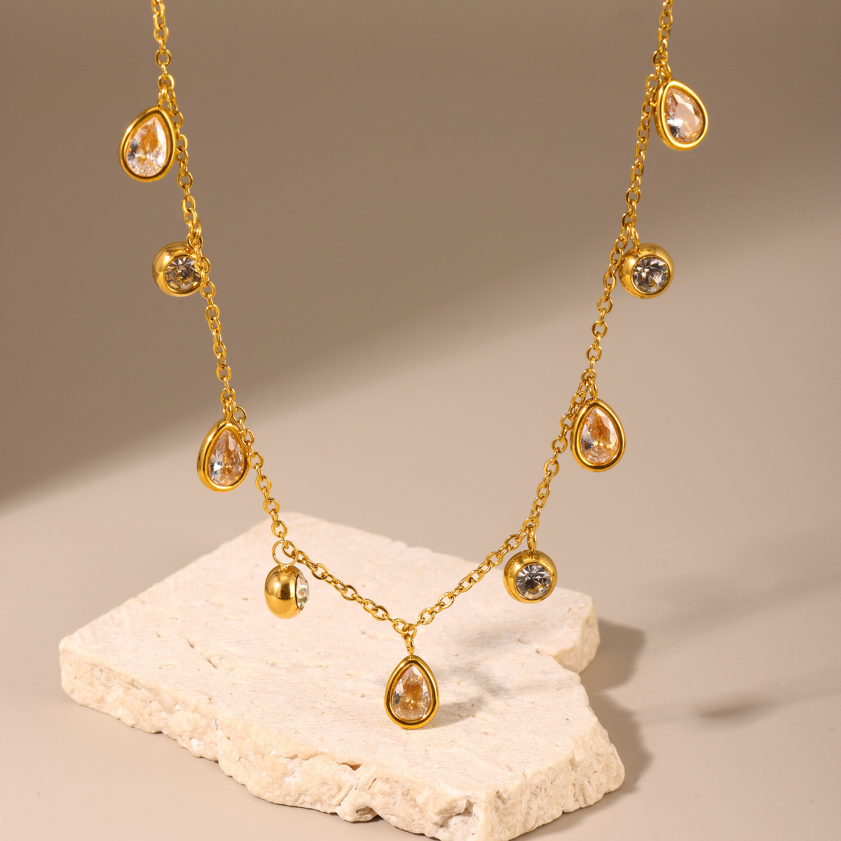 Celeste Teardrop Crystal Necklace