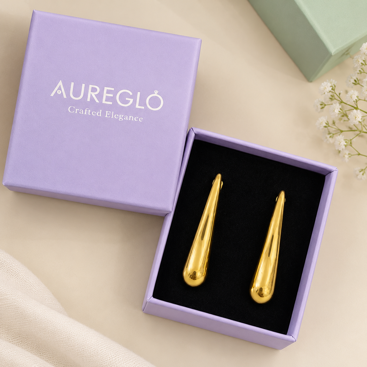 Liquid Gold Teardrop Earrings