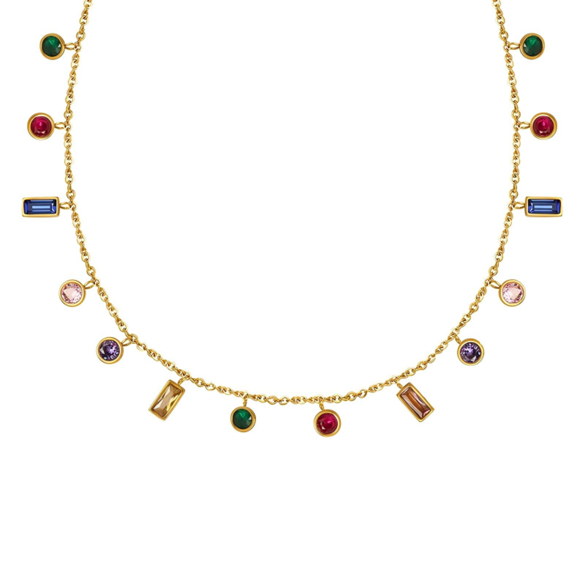 Prismatic Luxe Charm Necklace