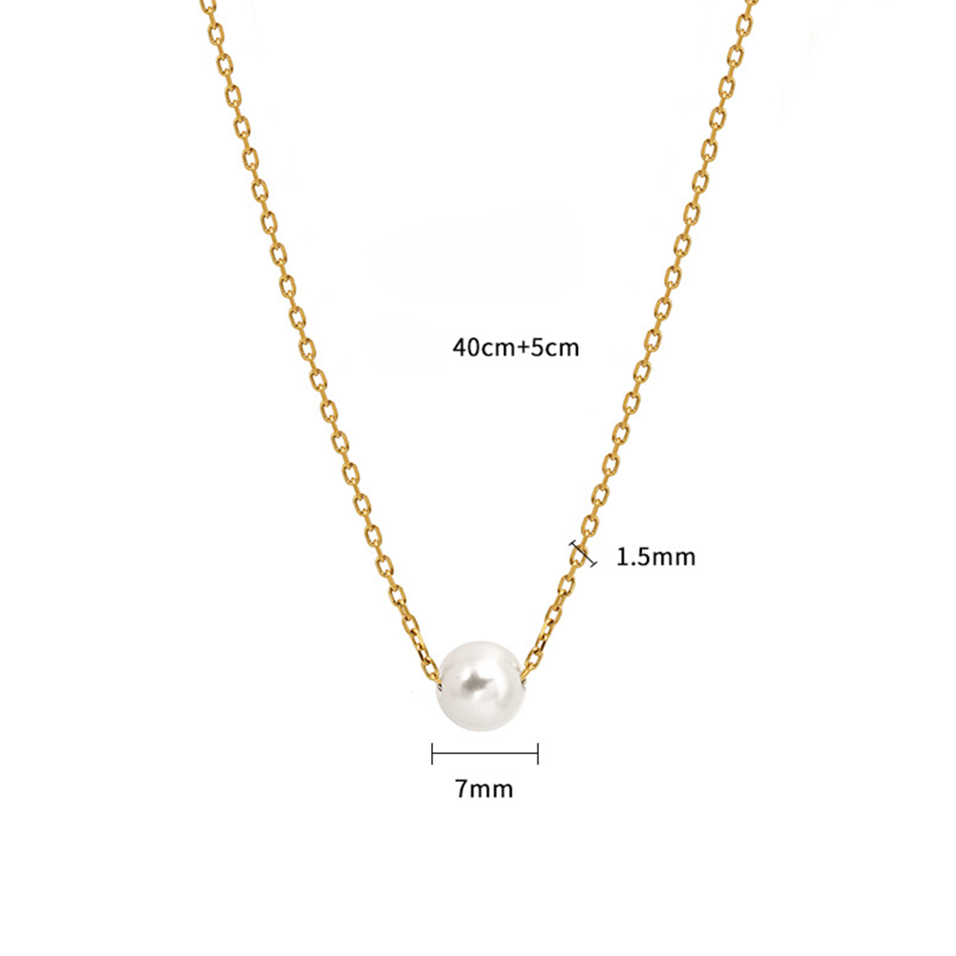 Celestine Solitaire Pearl Necklace