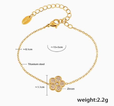 Floral Zircon Bracelet