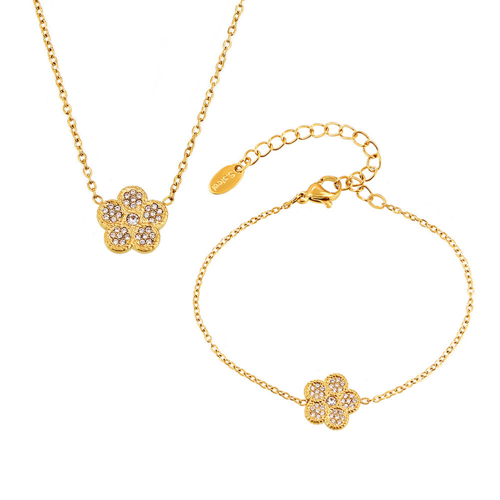 Floral Zircon Bracelet