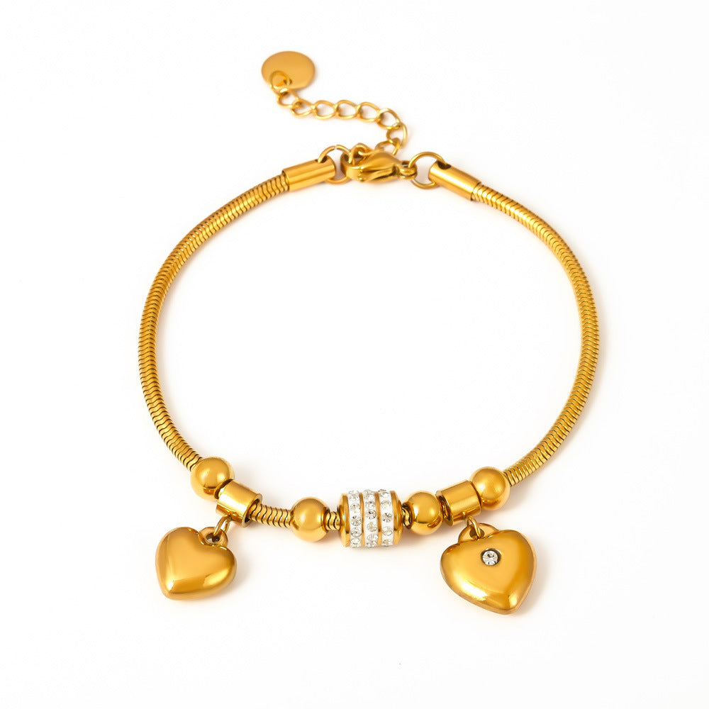 Golden Hearts & Light Bracelet