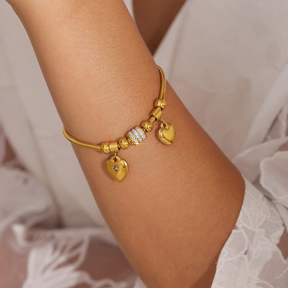 Golden Hearts & Light Bracelet