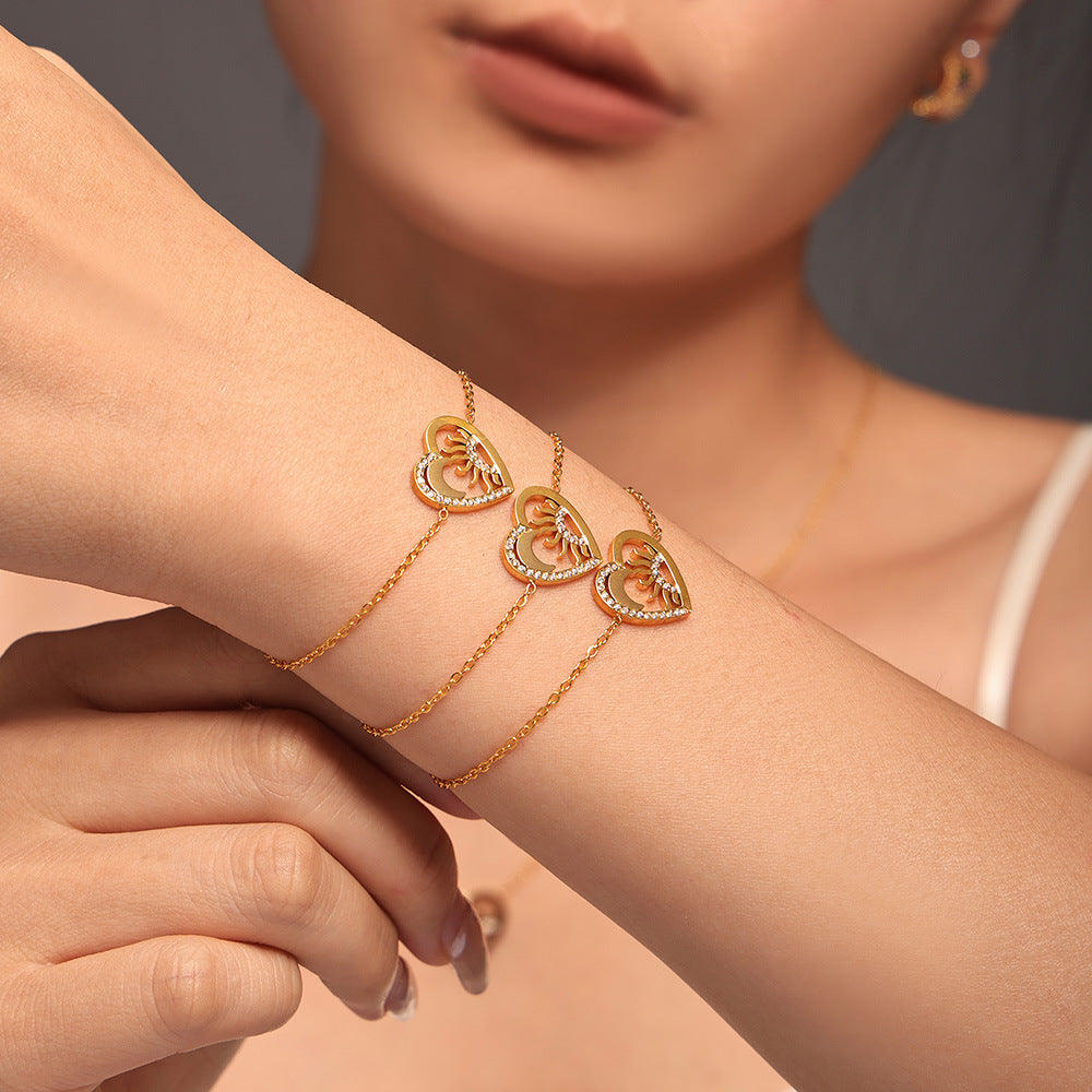 Enchanted Heart Deer Bracelet