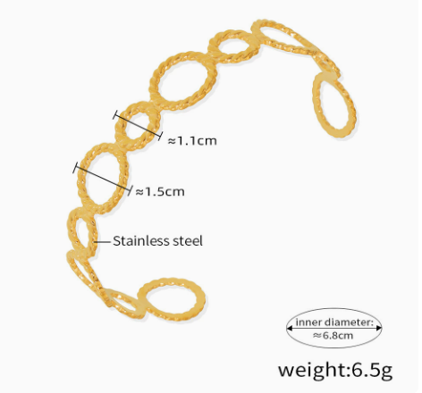Sculpted Oval Link Bracelet