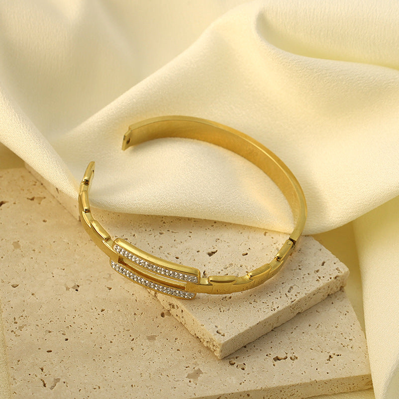 Éclat Duo Crystal Bar Bangle