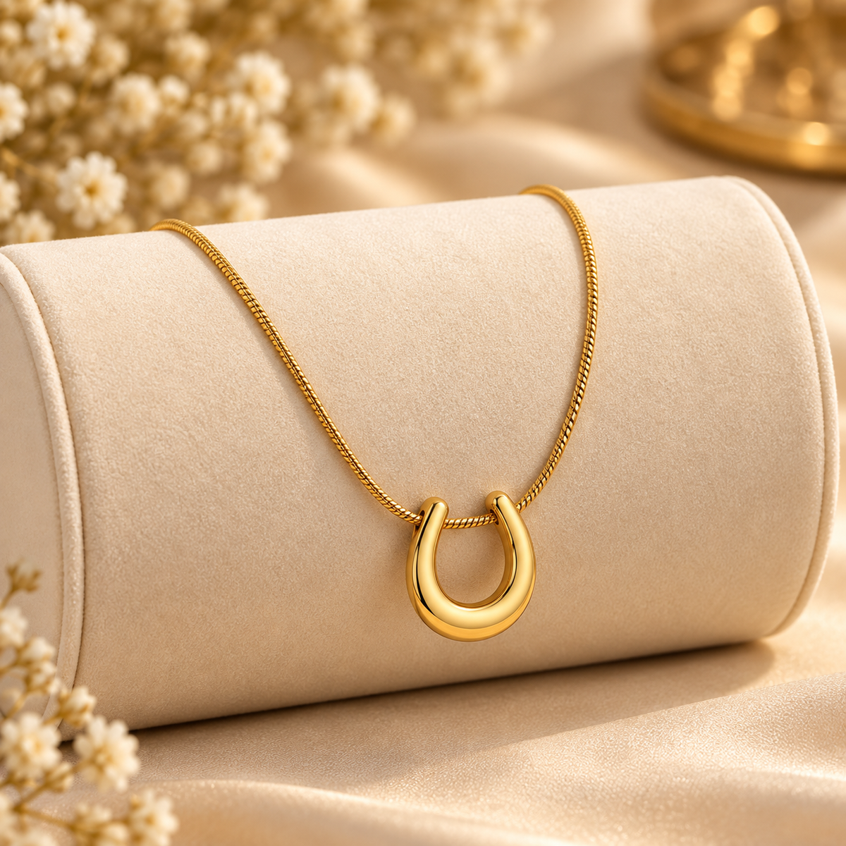Aurelia Horseshoe Pendant Necklace