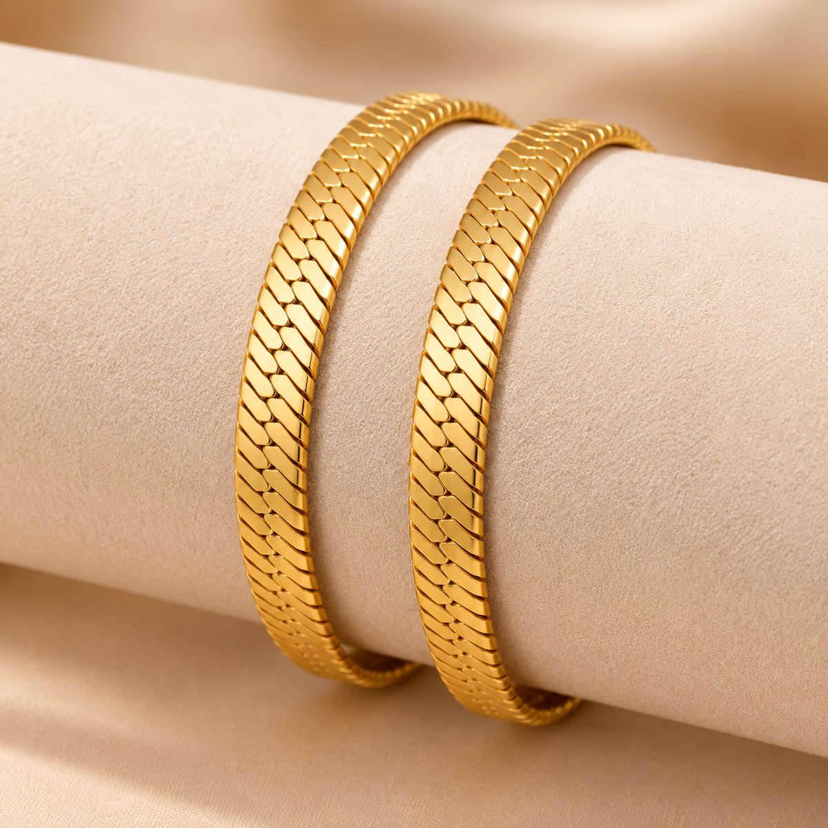 Satin Herringbone Collar Chain