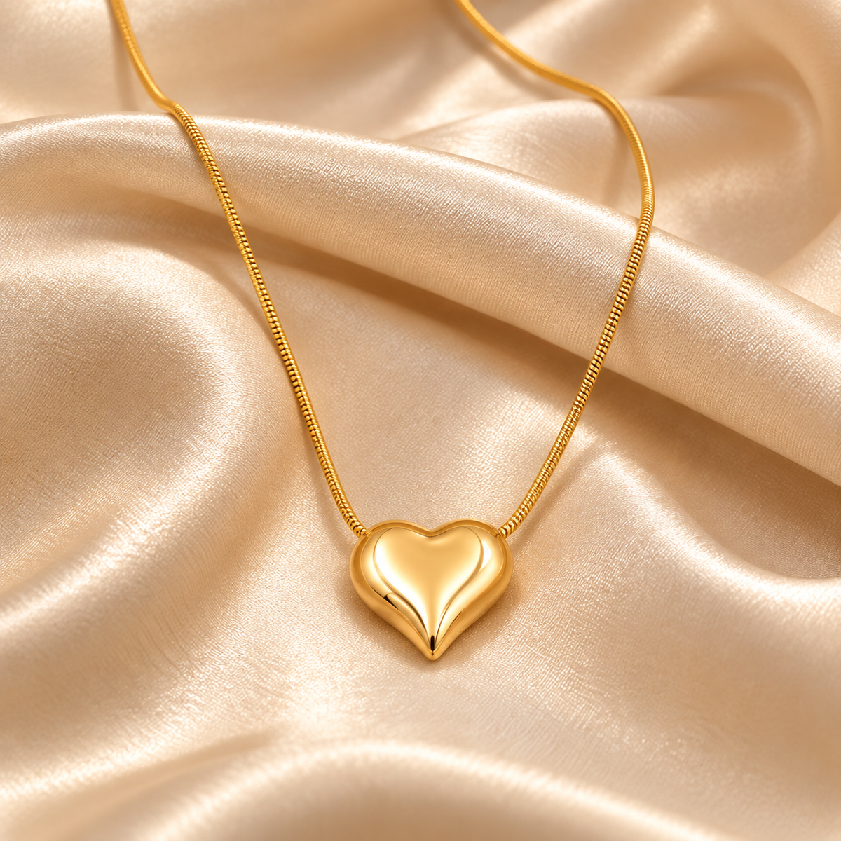 Coeur Contour Pendant Necklace
