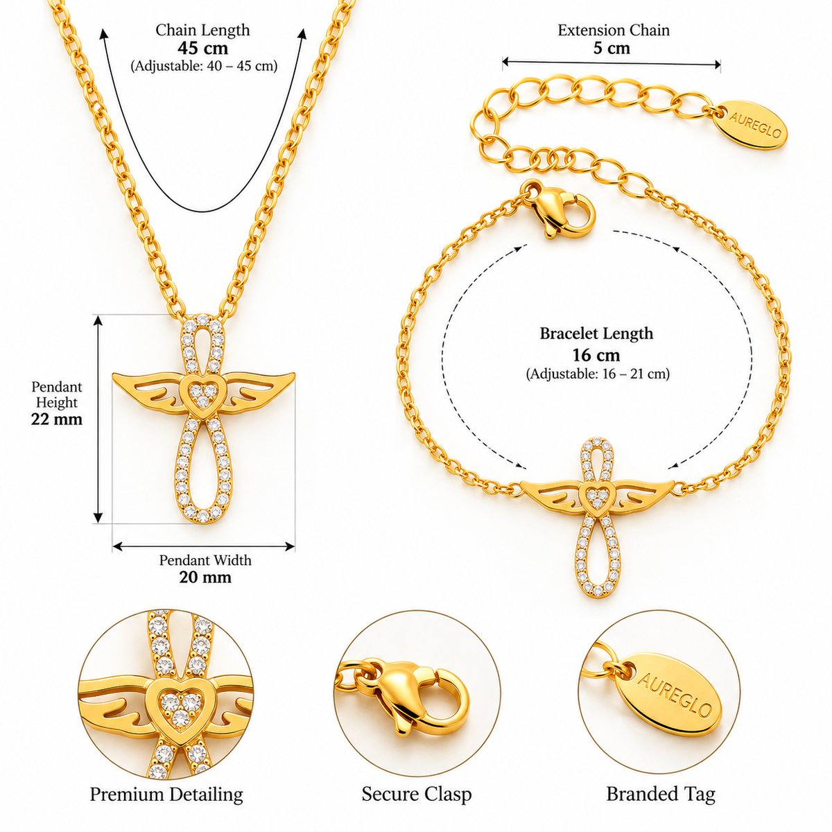 Celestial Angel Pendant Set