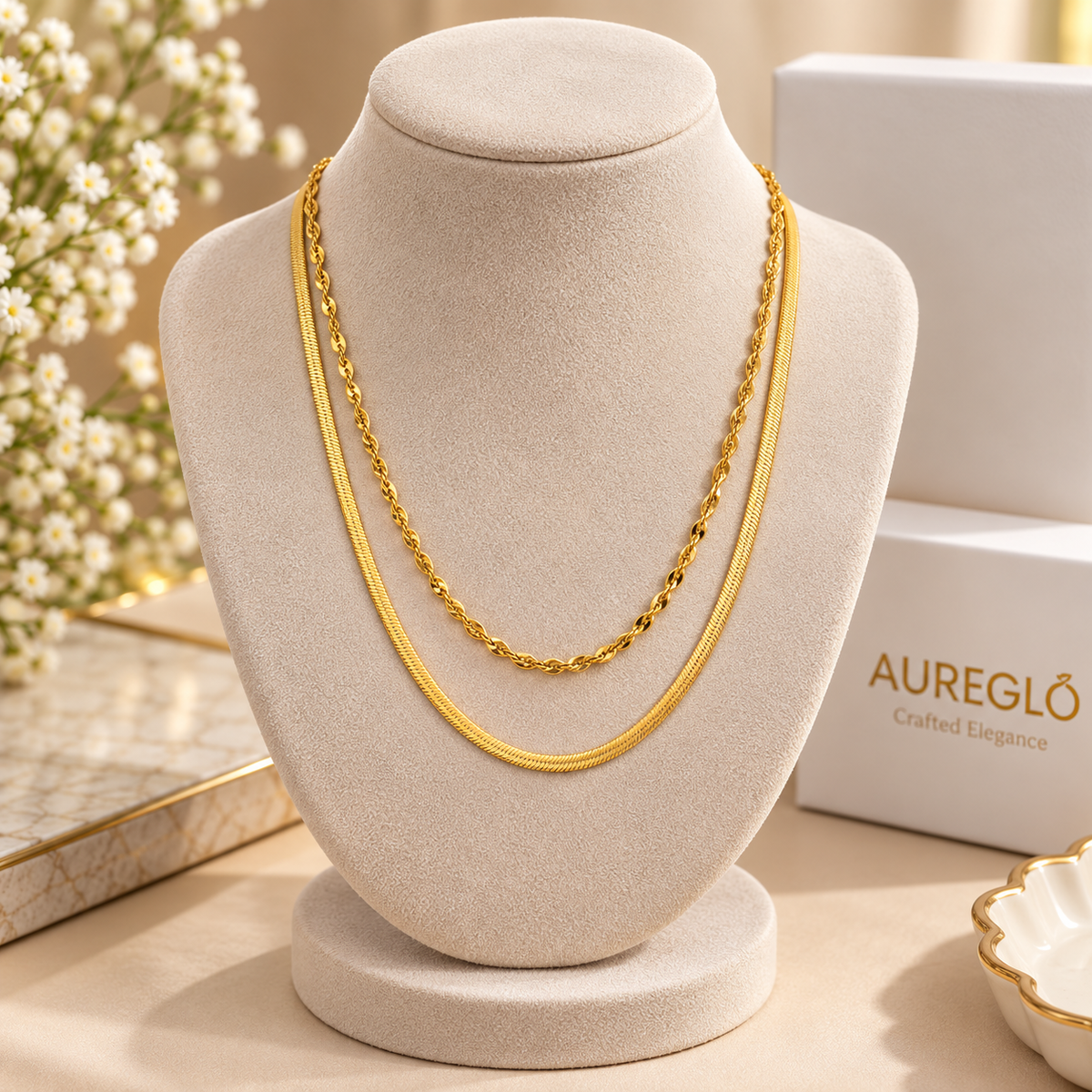 Duo Lumière Layered Chain Necklace