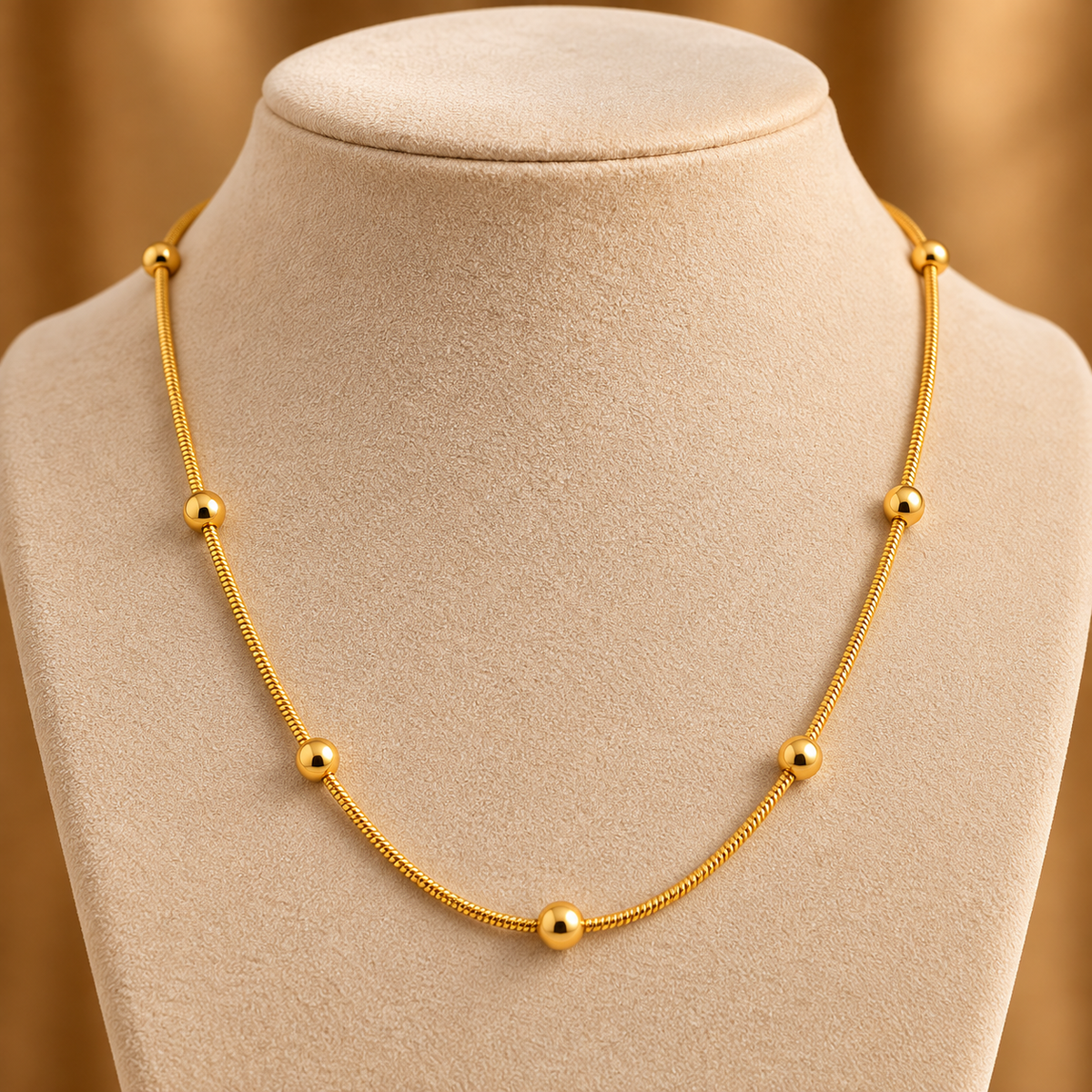 Golden Dew Station Necklace