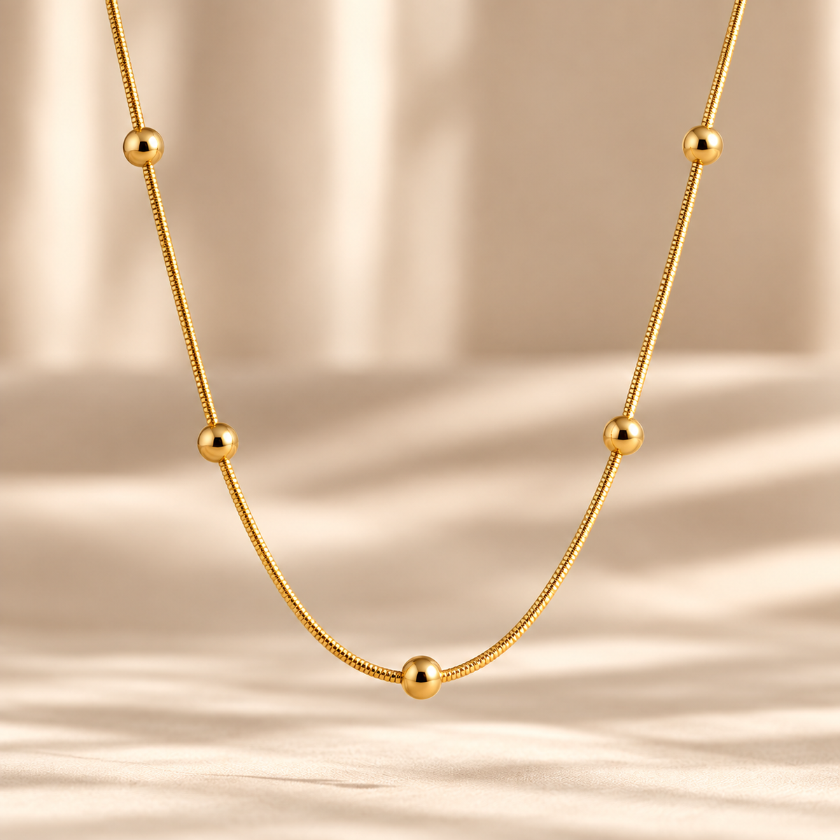 Golden Dew Station Necklace