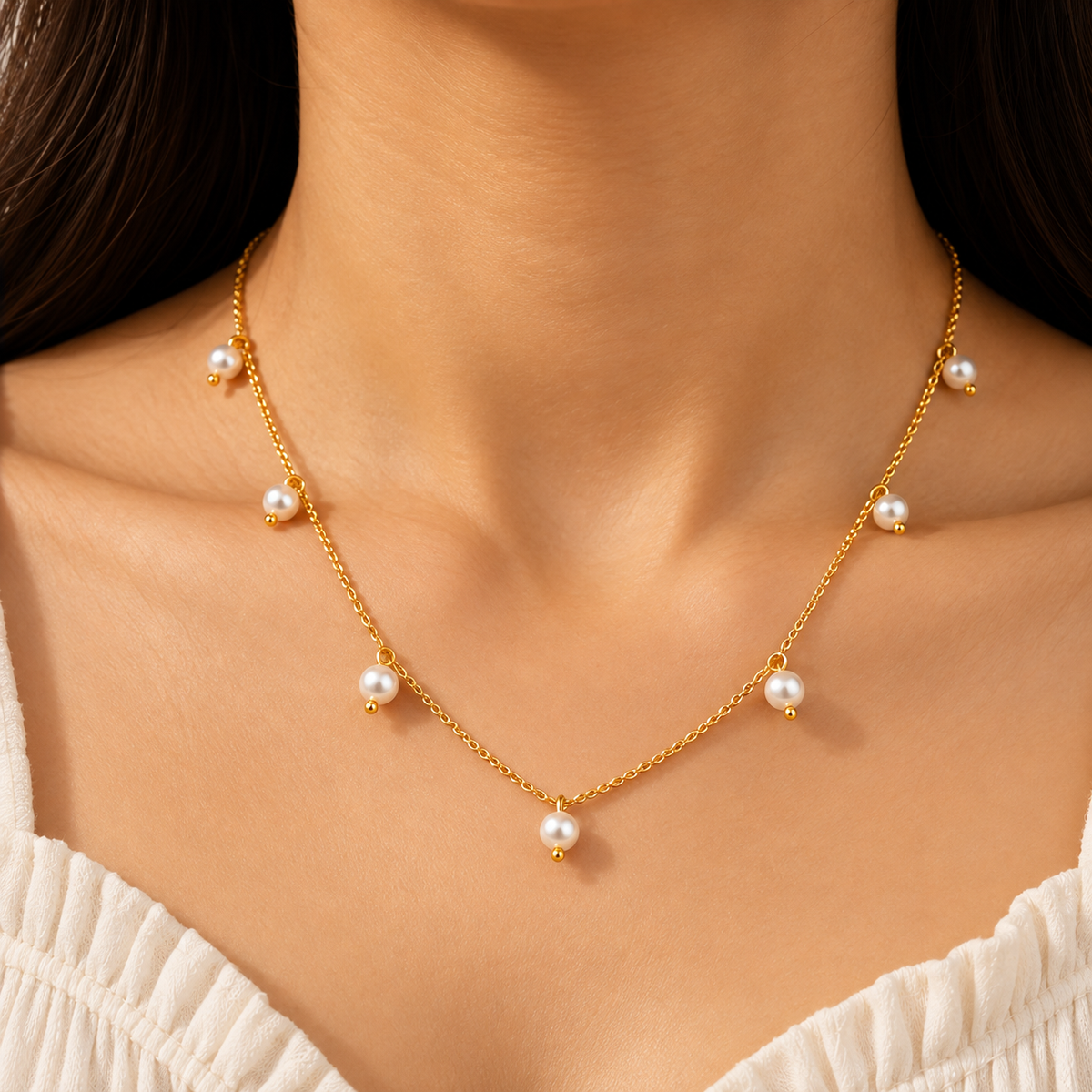 Perle Éclat Floating Necklace