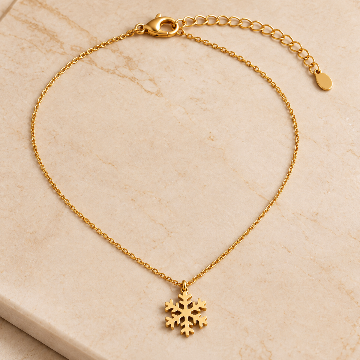 Crystal Snowflake Pendant Necklace