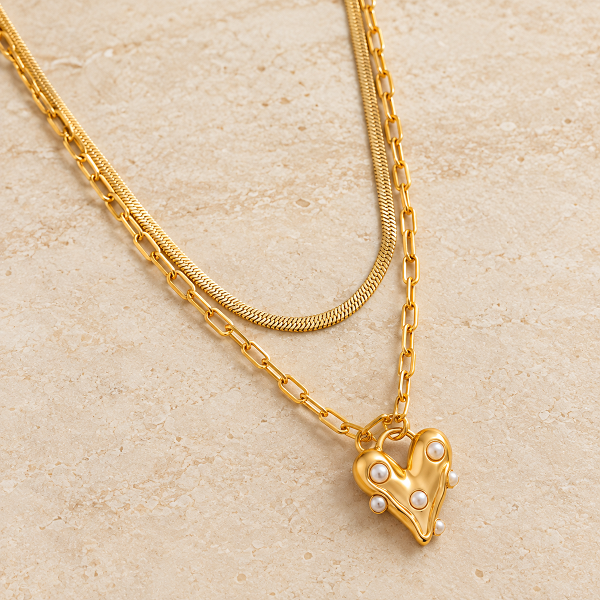Coeur Impérial Pearl Heart Necklace