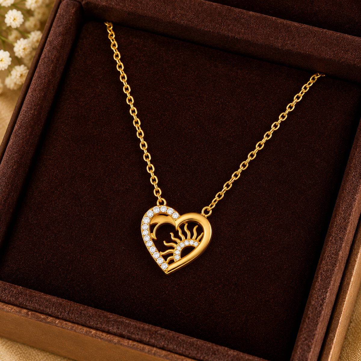 Heart Embrace Zircon Necklace