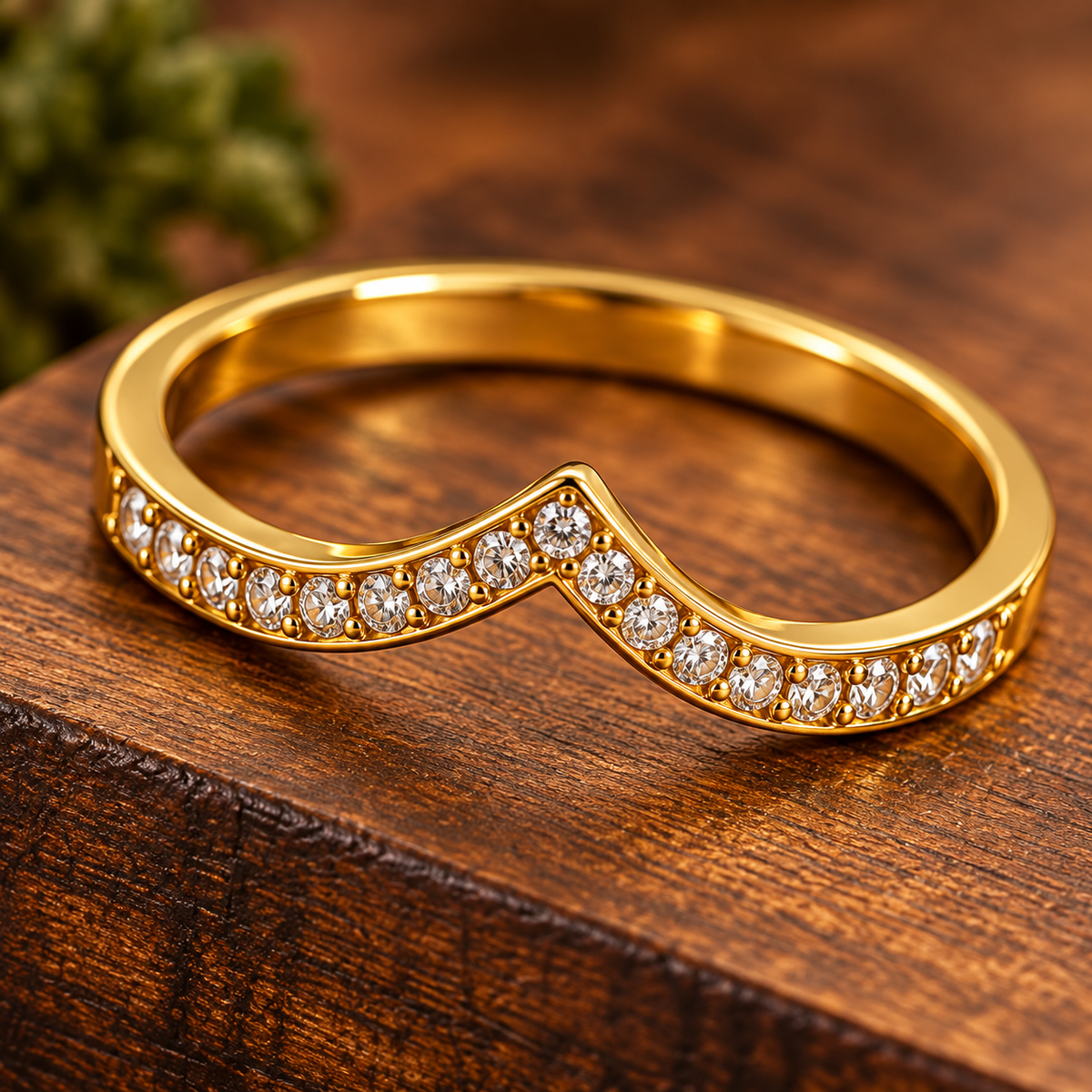 Celeste Chevron Spark Ring