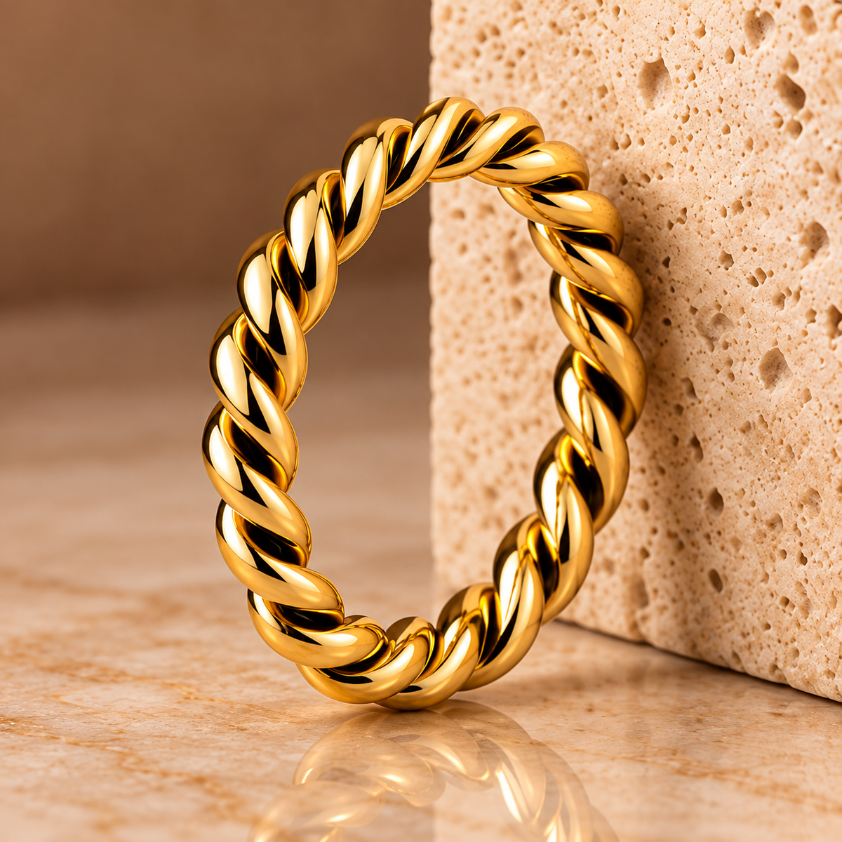 Cordelia Twisted Gold Ring