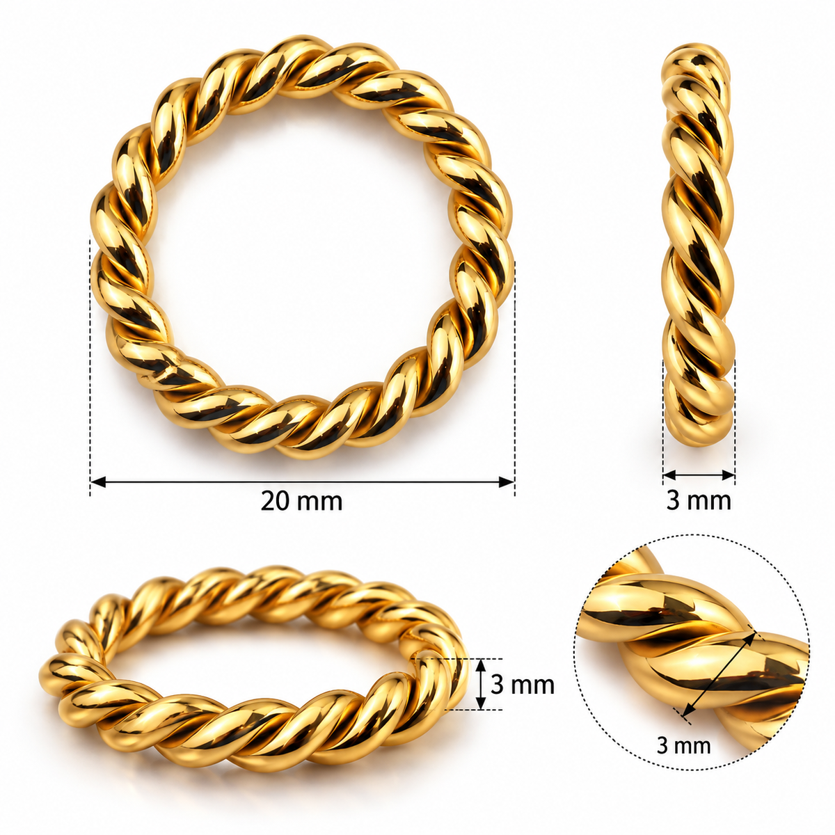 Cordelia Twisted Gold Ring