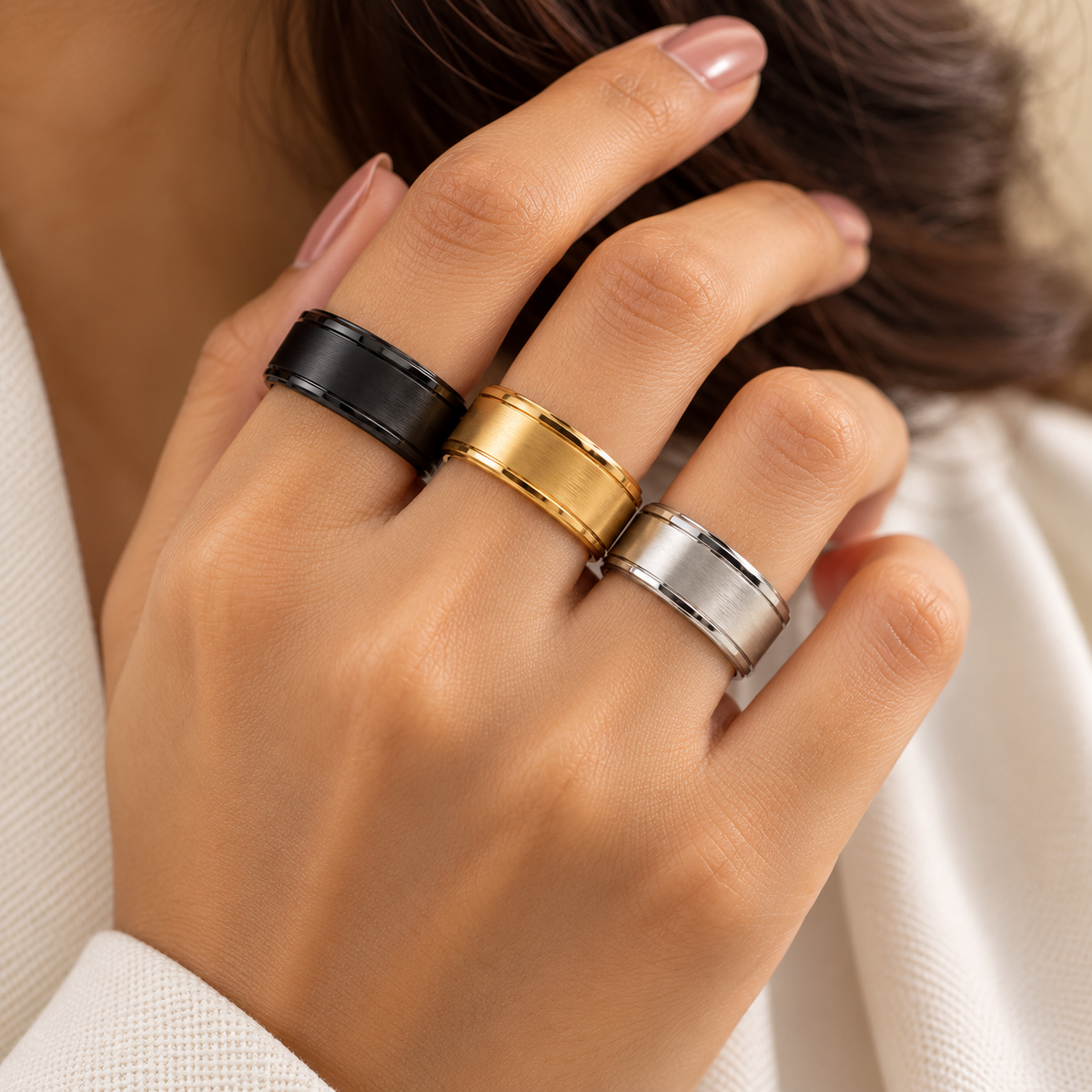 Orbit Groove Spinner Ring
