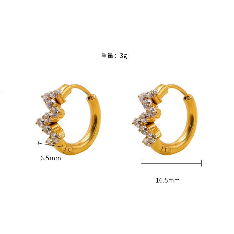 Astra Crystal Crest Hoops