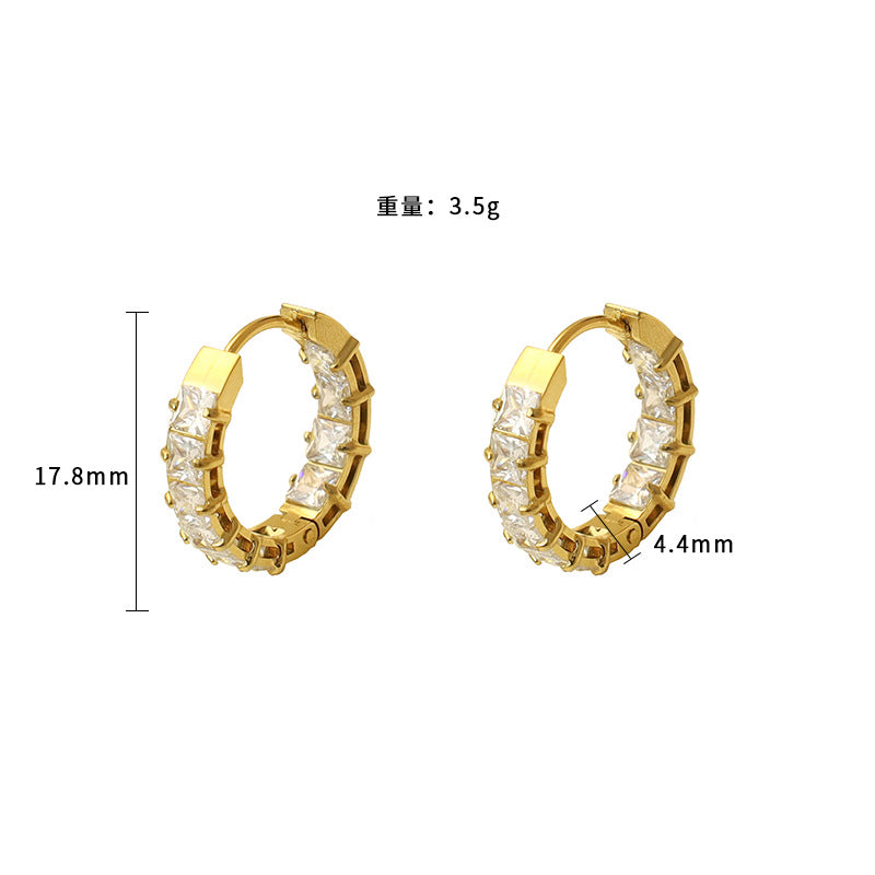 Regalia Princess-Cut Crystal Hoops