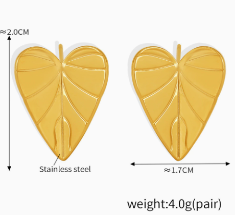 Coeur Botanique Leaf Studs