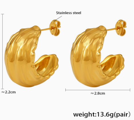 Marée Sculpted Croissant Hoops