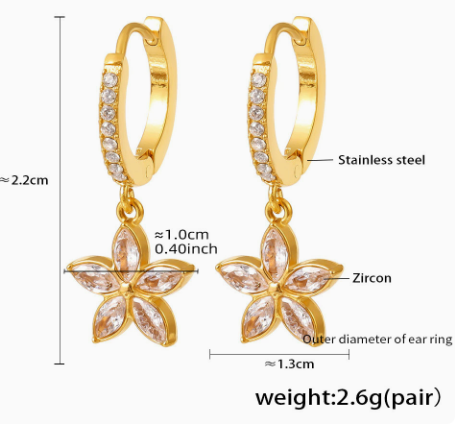 Etoile Marquise Bloom Hoops