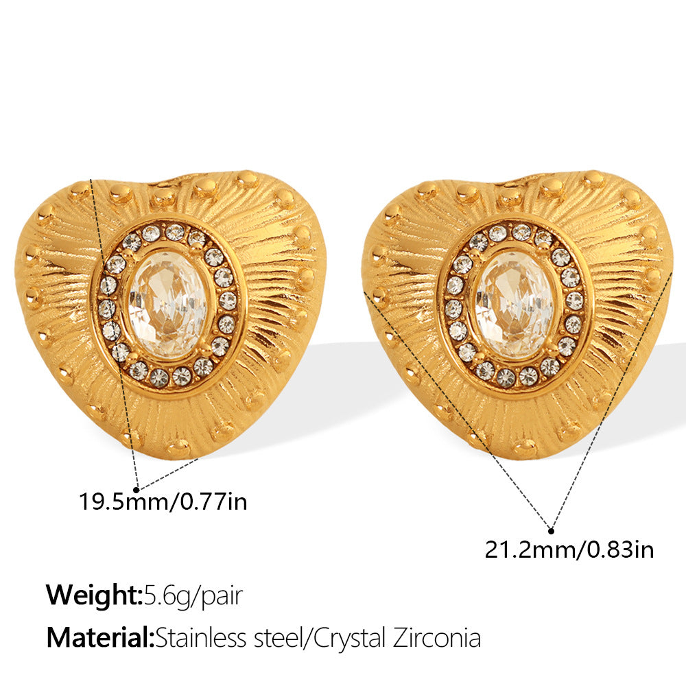 Imperial Crystal Medallion Studs