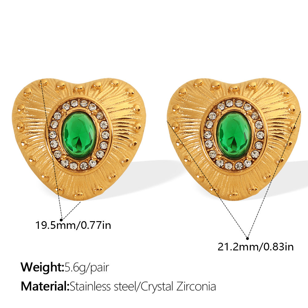Verde Imperial Medallion Studs
