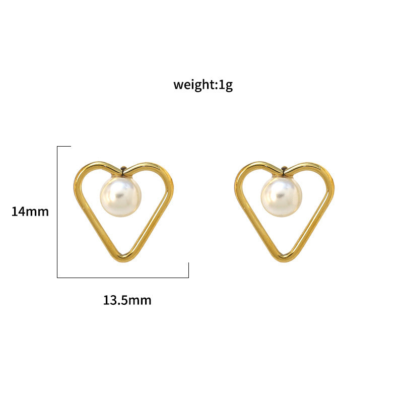 Cœur Perla Open Heart Studs
