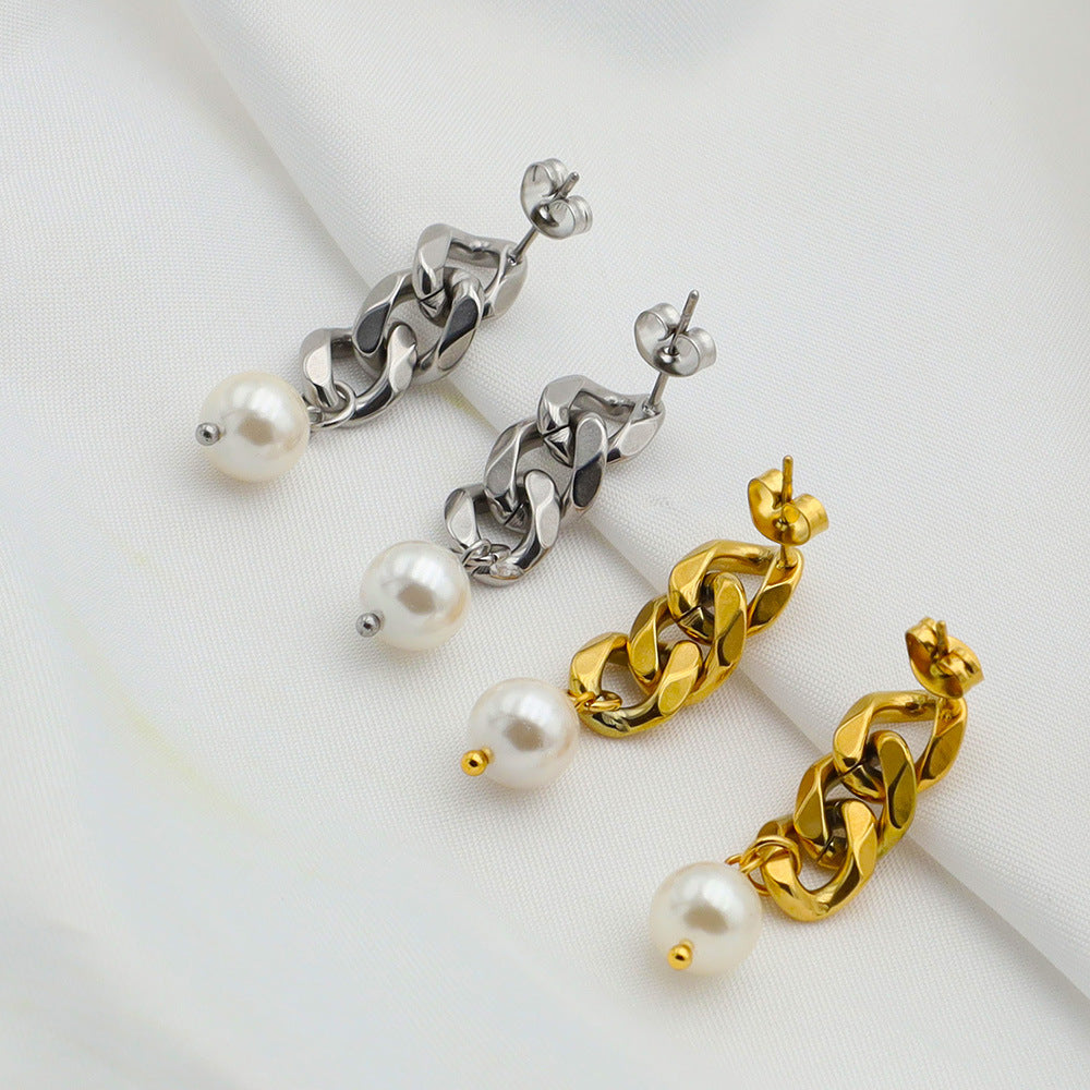 Maison Chain Pearl Drops