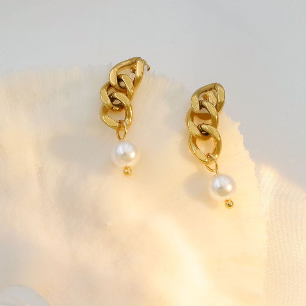 Maison Chain Pearl Drops