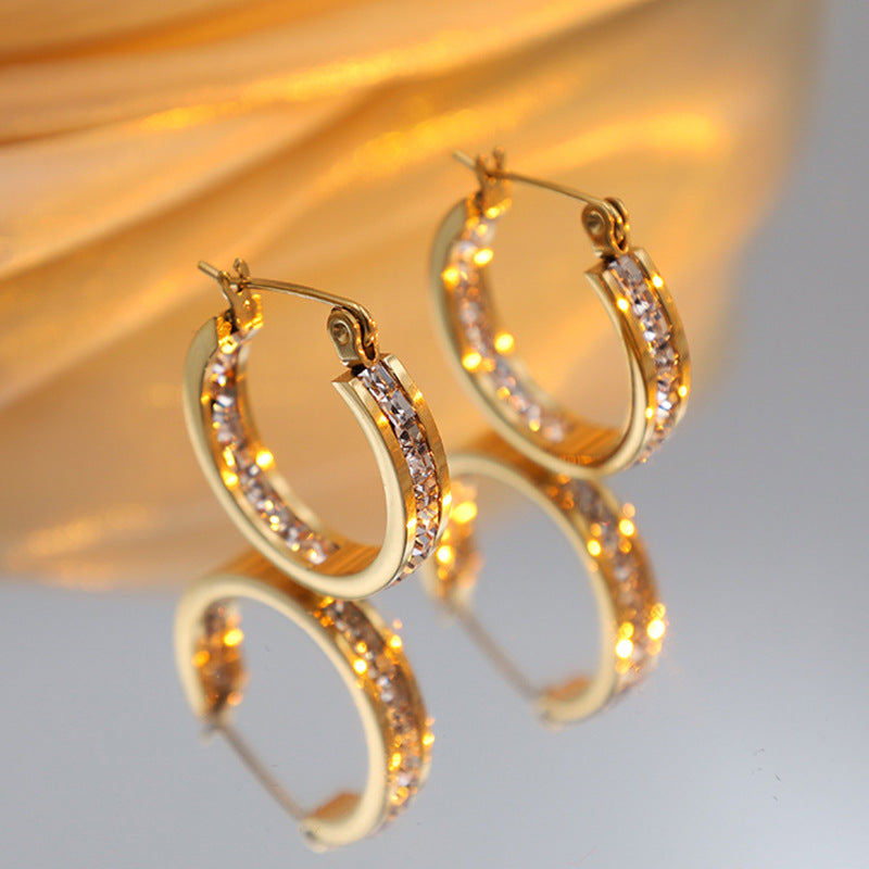 Aurelia Crystal Crescent Hoops