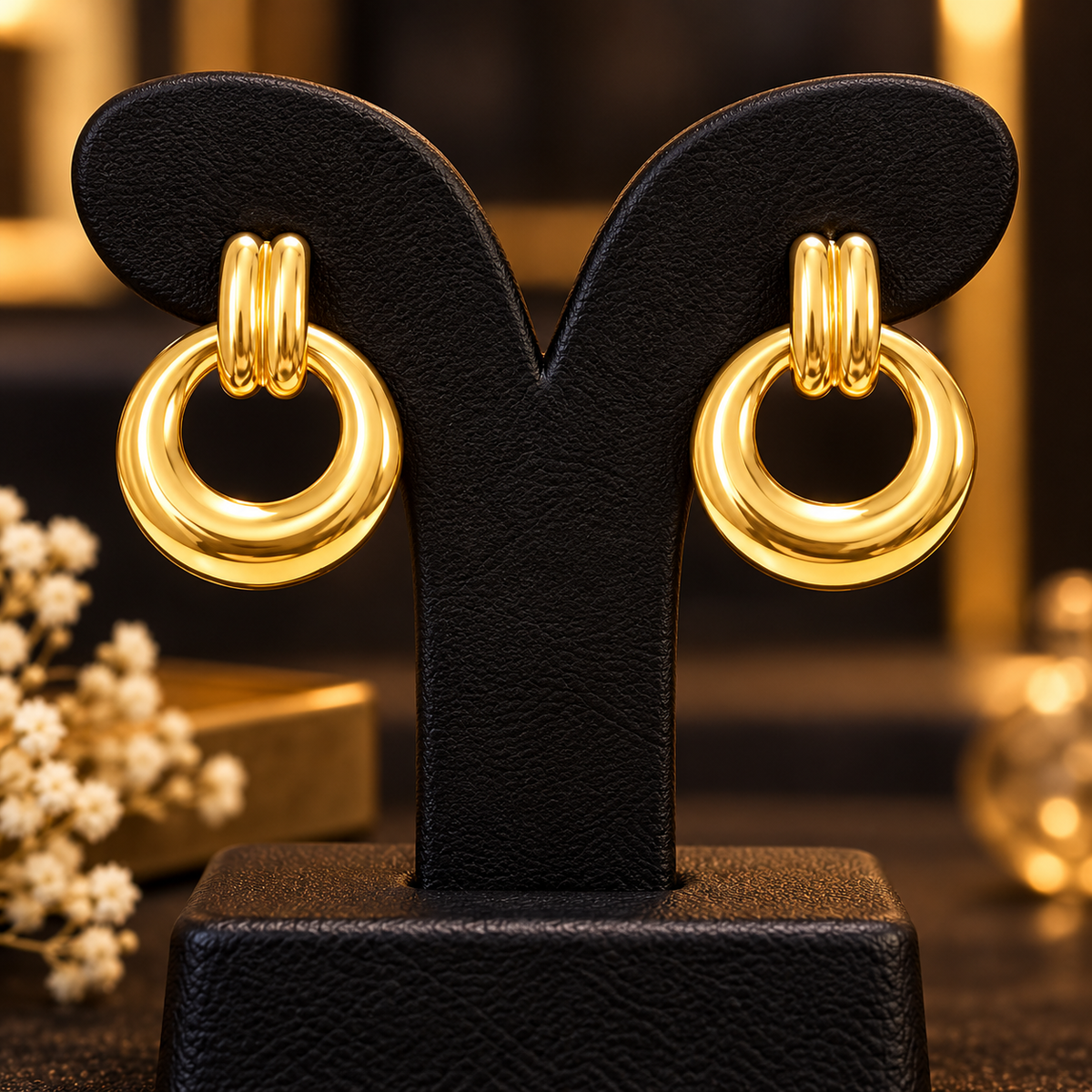 Doorknocker Gold Statement Earrings