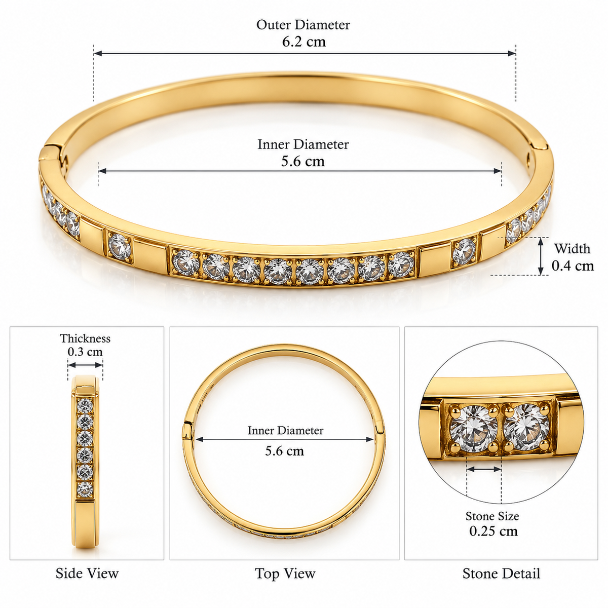Tennis Segment Bangle