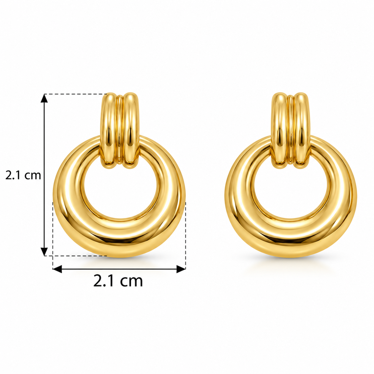 Doorknocker Gold Statement Earrings