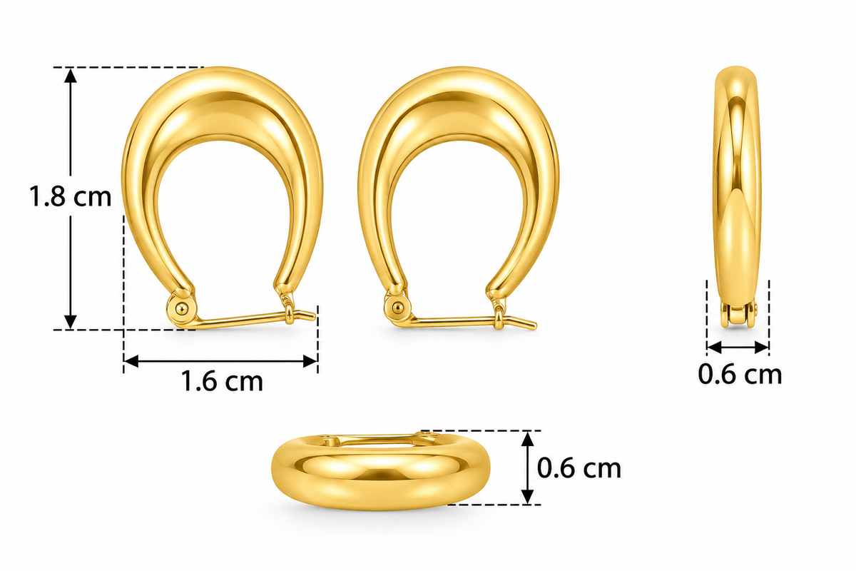Sculpted Gold Hoop Earrings