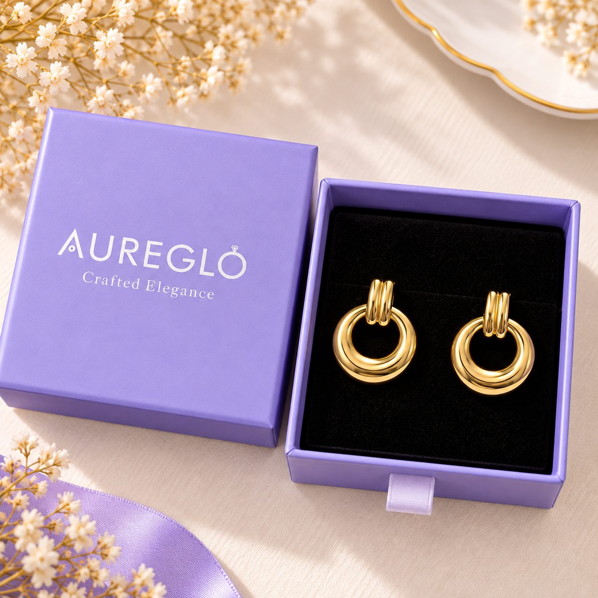 Doorknocker Gold Statement Earrings