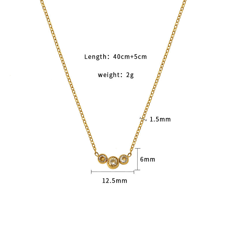 Trinity Orb Station Necklace