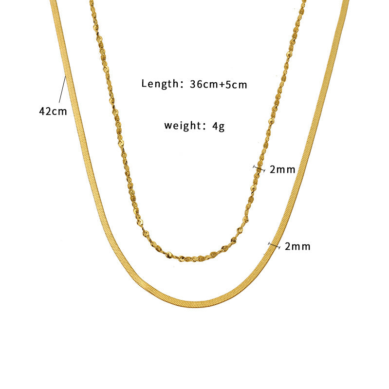 Duo Lumière Layered Chain Necklace