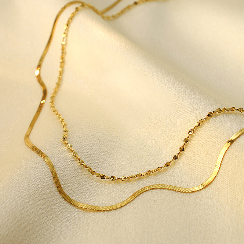 Duo Lumière Layered Chain Necklace