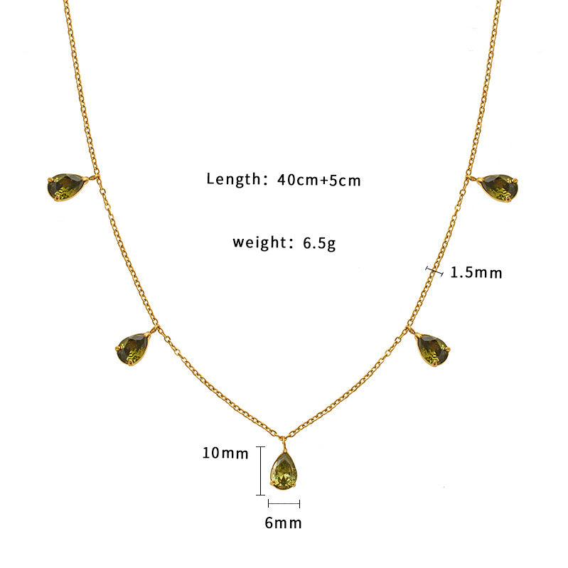 Nocturne Teardrop Fringe Necklace